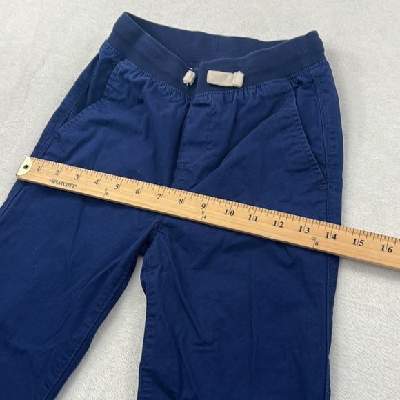 Lands End 8S S 100% Cotton Blue Kids Pull On Adjustable Drawstring Pants - Picture 4 of 10